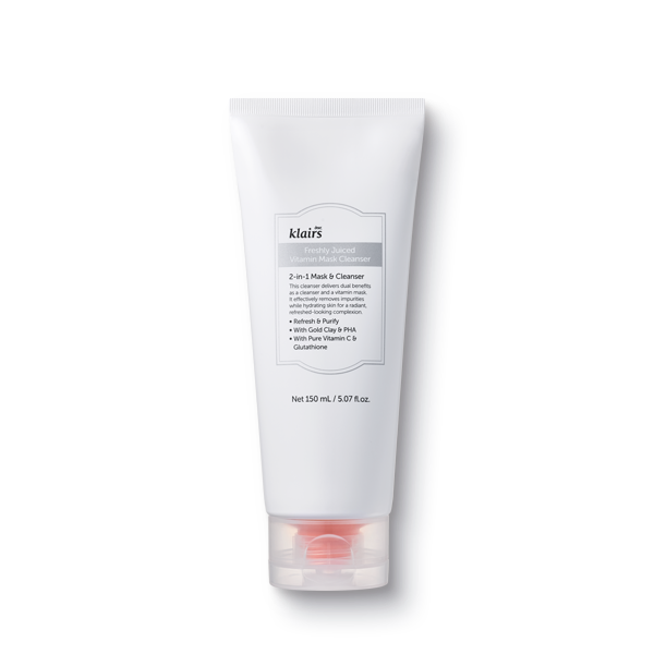 DearKlairs Vitamin Tonerde-Maske & Cleanser – Für Reine Poren, Mit Glutathion & PHA
