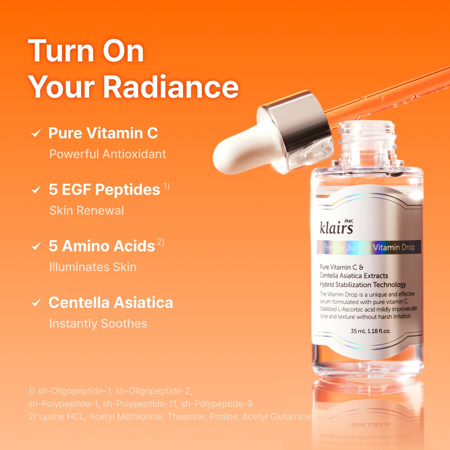 Klairs Freshly Juiced Vitamin Drop pure vitamin C serum for radiant skin