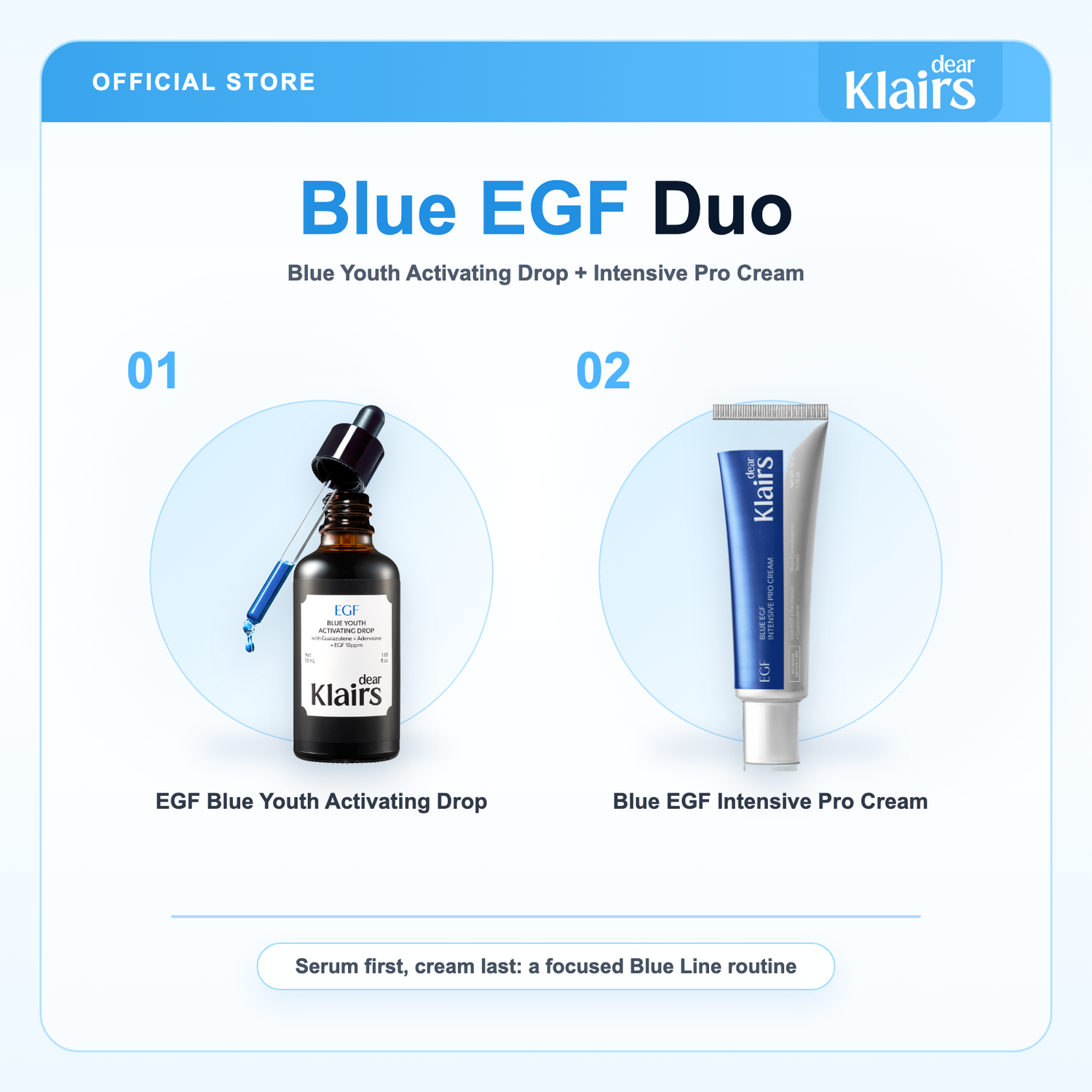 Klairs Blue EGF Duo as a gentle K-beauty skincare gift set idea