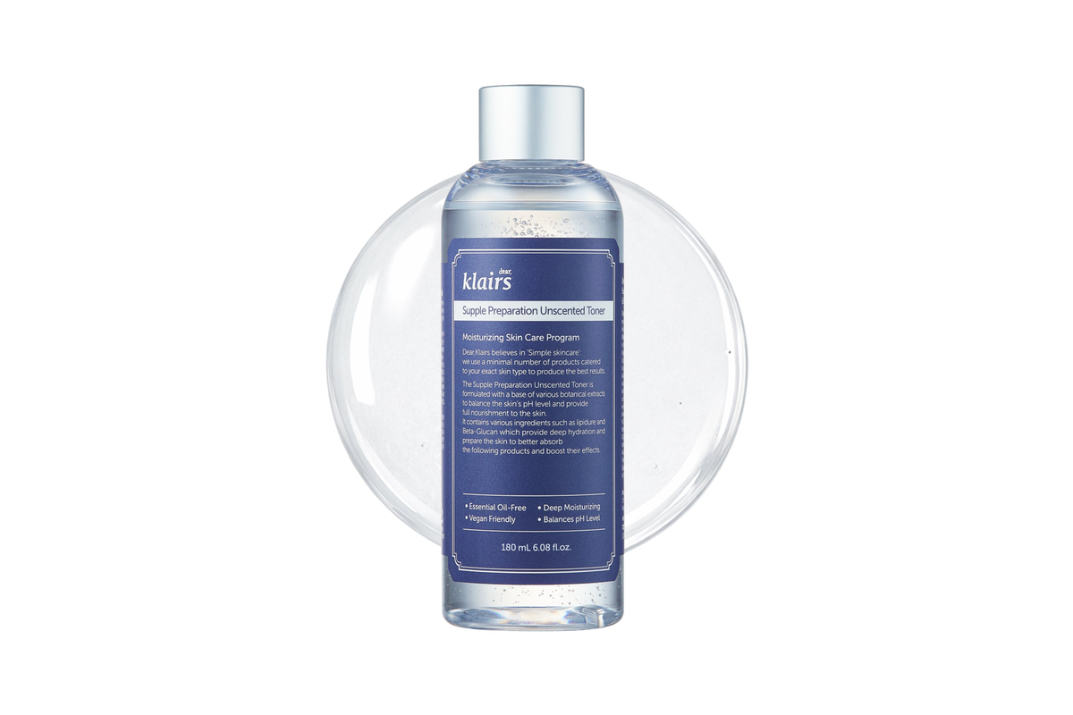 Klairs Supple Preparation Unscented Toner — a long-selling gentle toner