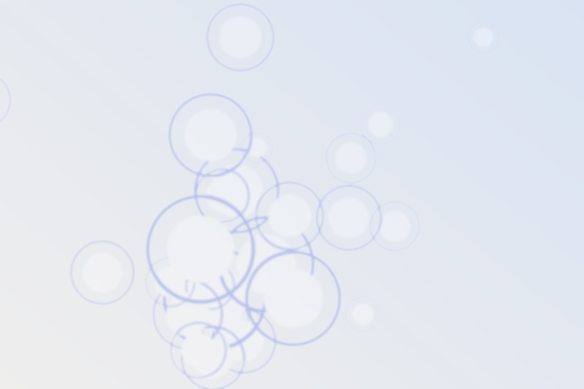 Abstract blue bubble spheres representing liposome carriers