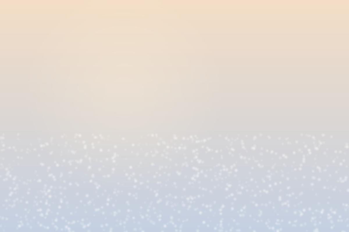 Warm sunlit peach gradient fading into fine mineral-like particles