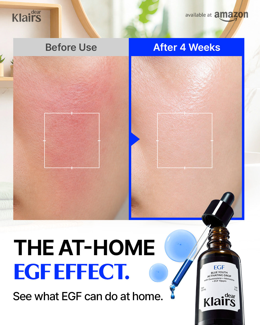 Korean EGF Repair Serum — DearKlairs Blue Youth Activating Drop 1.69 Fl Oz