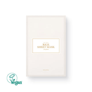 Rice Sheet Mask front product image showing packaging