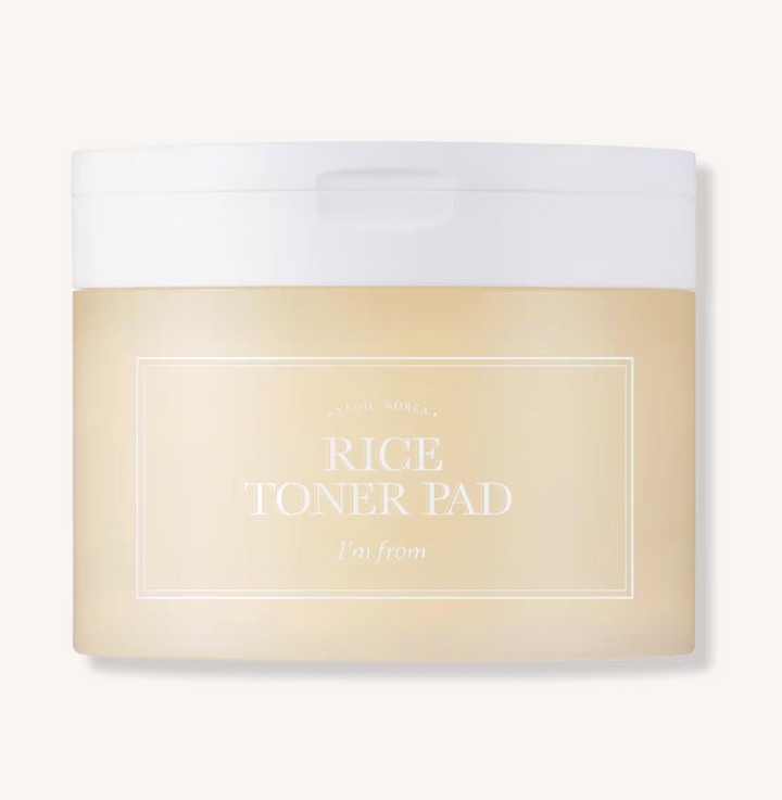 Rice Toner Pad front product image showing packaging