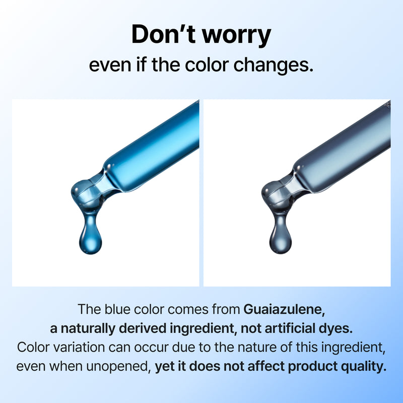 Klairs Blue Drop color variation guide