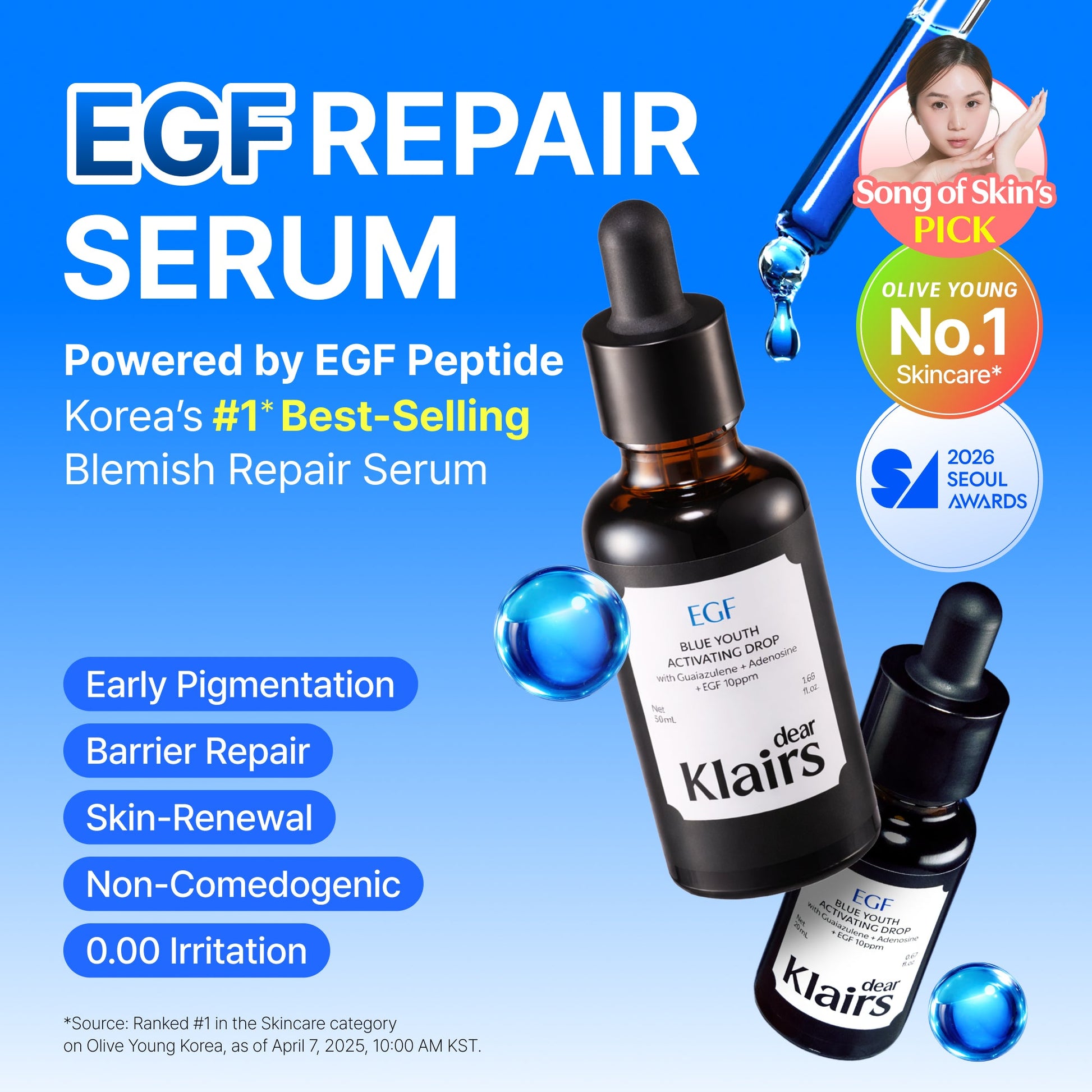 Klairs EGF Blue Youth Activating Drop official routine visual