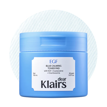 EGF Blue Calming Toner Pad for step 1 of Blue Calm Reset Duo