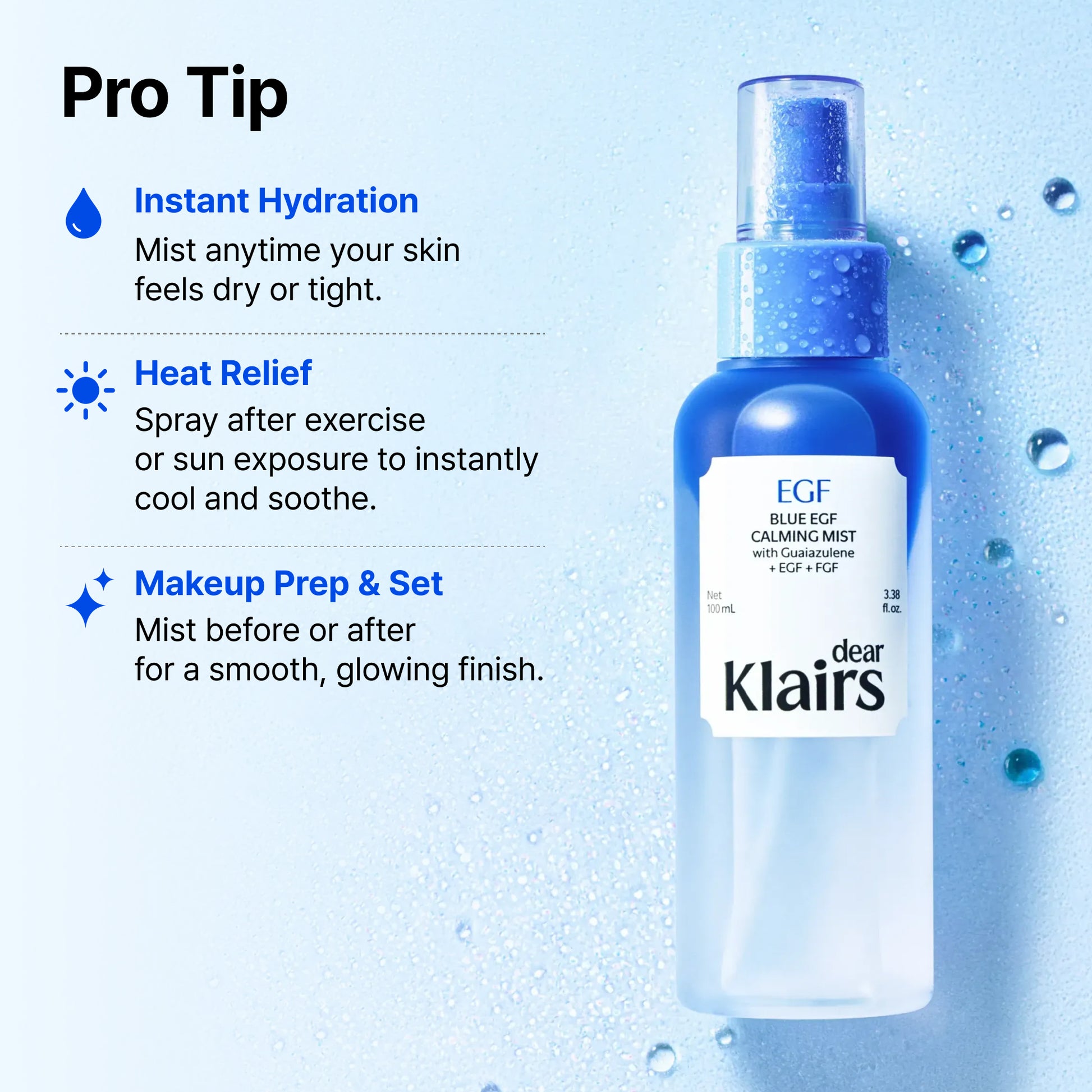 Blue EGF Cooling Mist