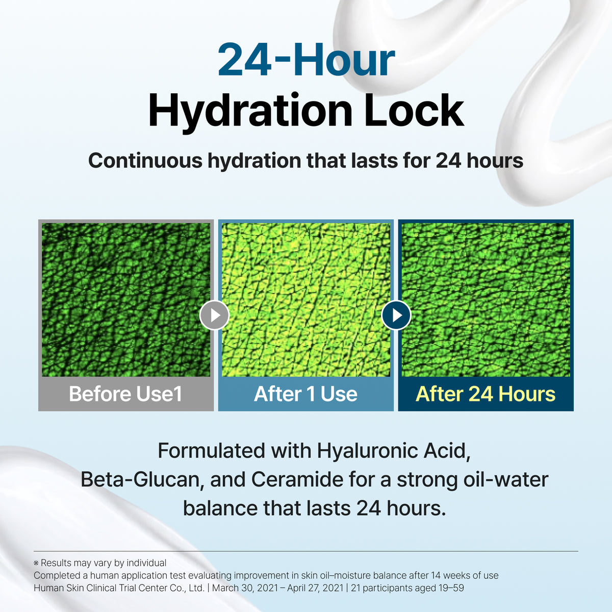 Klairs Rich Moist Soothing Cream 24-hour hydration lock graphic
