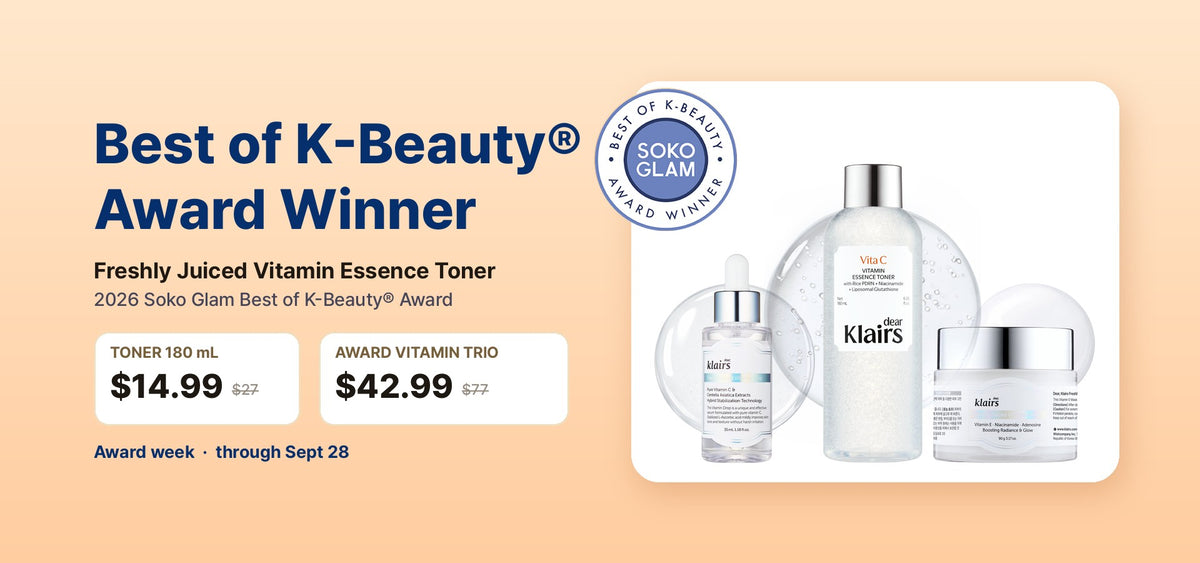 2026 Soko Glam Best of K-Beauty Award Winner - Freshly Juiced Vitamin Essence Toner