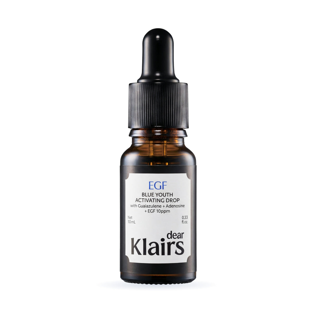 Klairs EGF Blue Youth Activating Drop 10 mL bottle on a white background