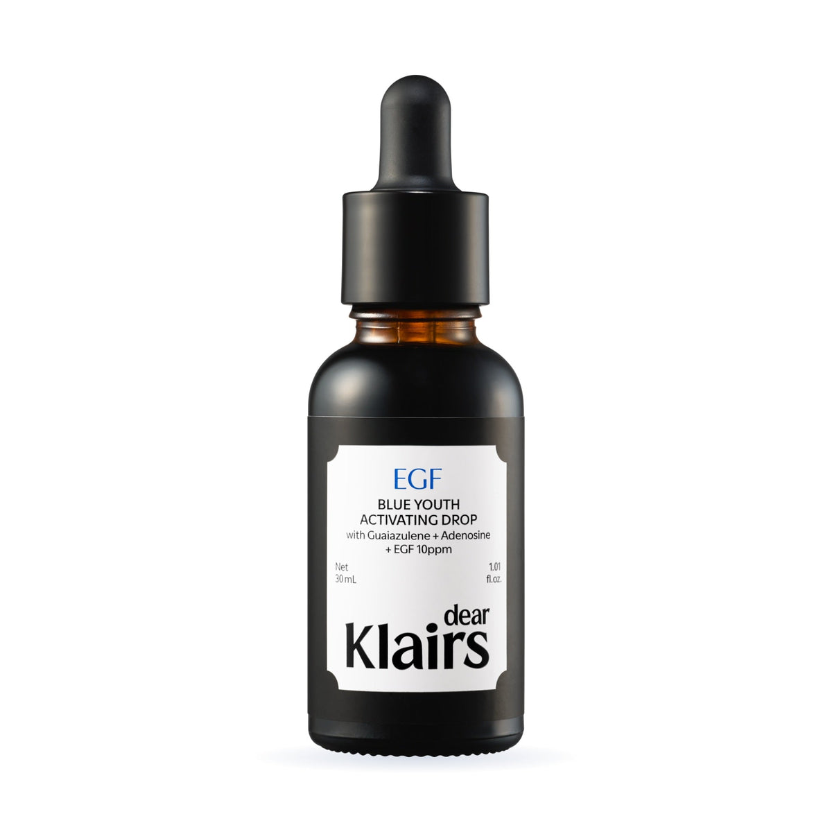 Klairs EGF Blue Youth Activating Drop 30 mL bottle on a white background