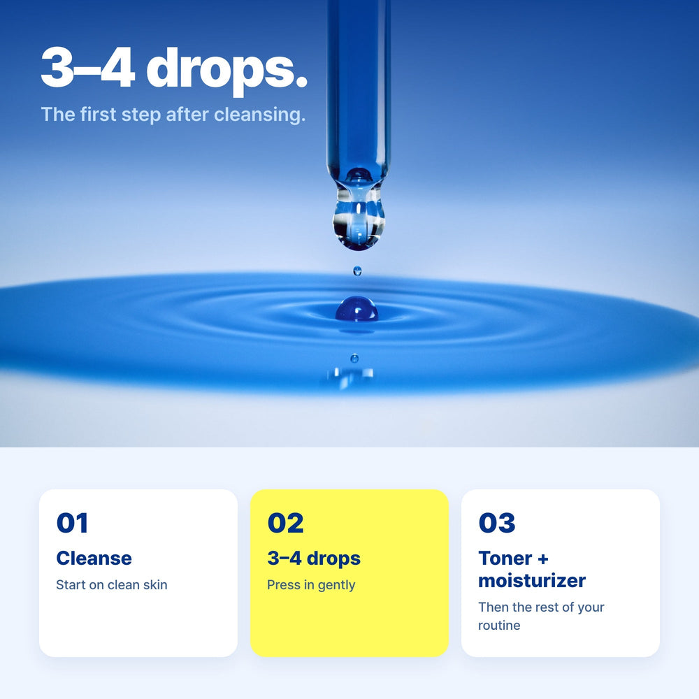 Klairs Blue Drop visibly fades post-blemish marks in 4 weeks graphic