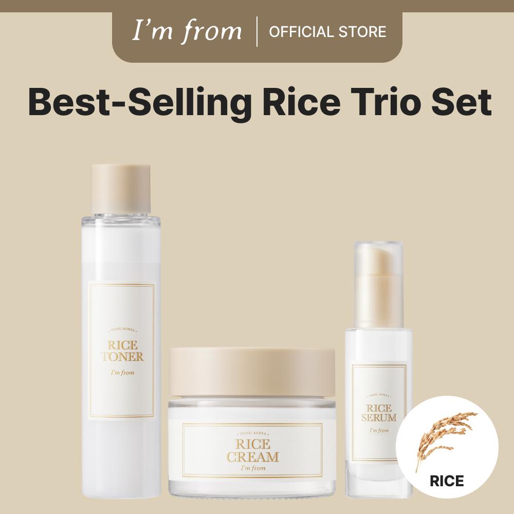 [I'M FROM SPECIAL DEAL] I'M FROM Rice Line Best-selling Trio Set (x5) | Rice Toner, Rice Cream, Rice Serum