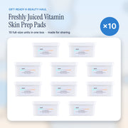 Gift-Ready Haul · Freshly Juiced Vitamin Skin Prep Pads × 10