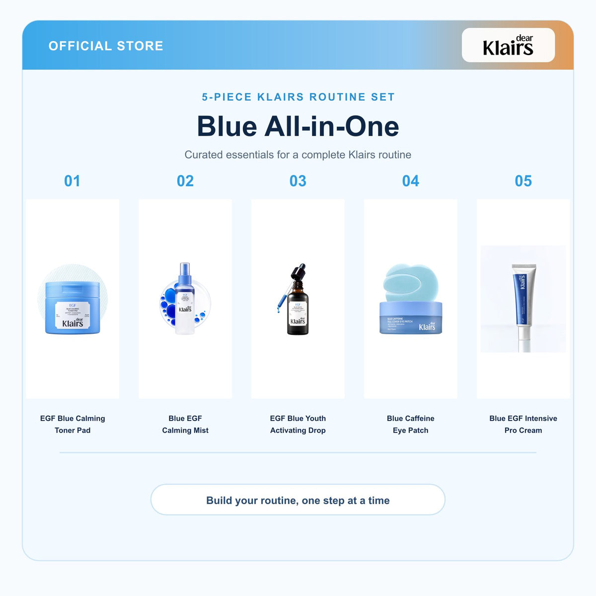 Klairs bundle feature image | titled white product areas | 2026-09-12 | blue-all-in-one