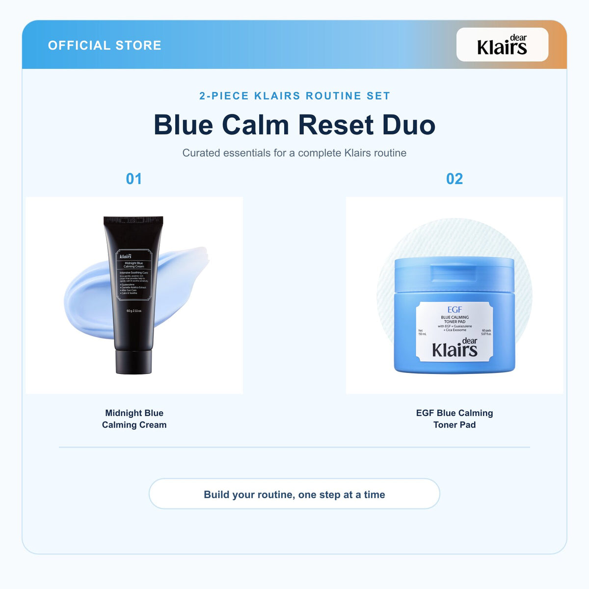 Klairs bundle feature image | titled white product areas | 2026-09-12 | blue-calm-reset-duo