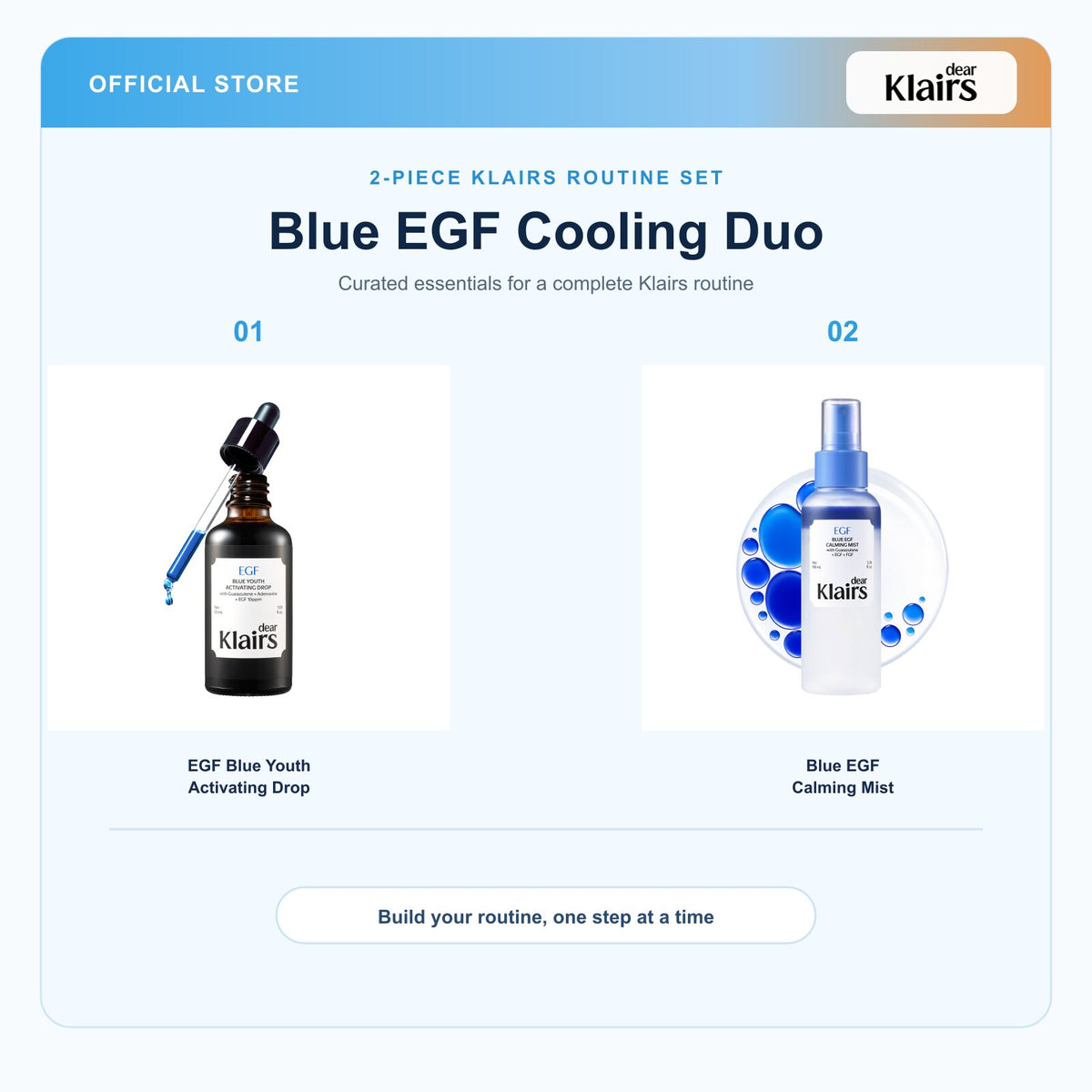 Klairs bundle feature image | titled white product areas | 2026-09-12 | blue-egf-cooling-duo