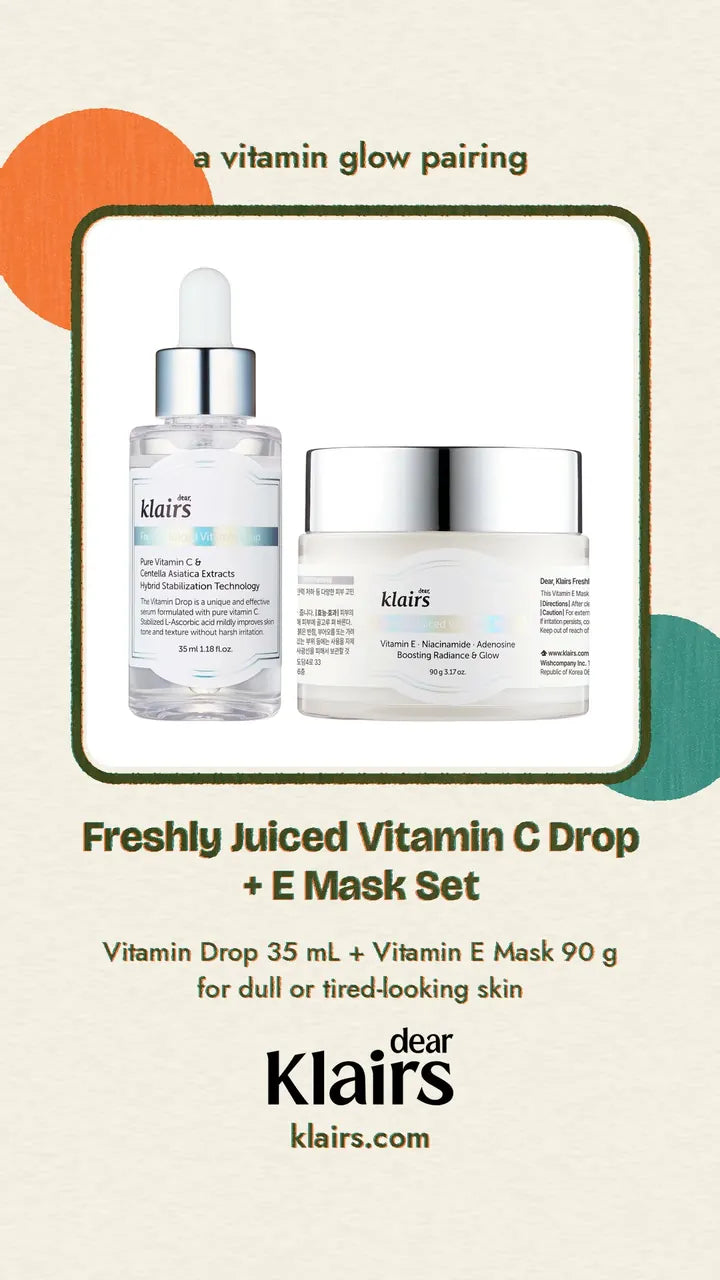 Freshly Juiced Vitamin C Drop + E Mask Set