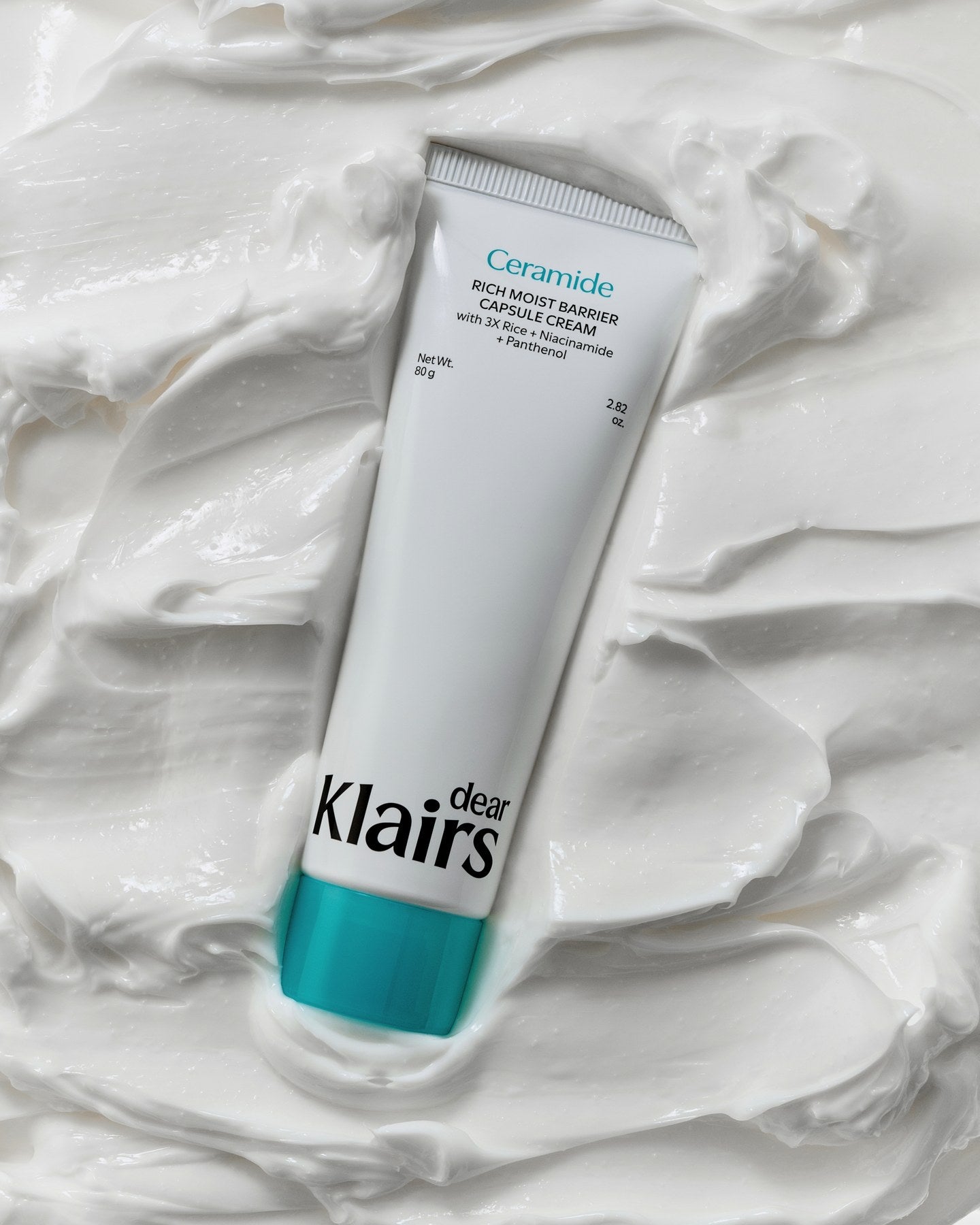 Rich Moist Barrier Capsule Cream on rich cream texture background