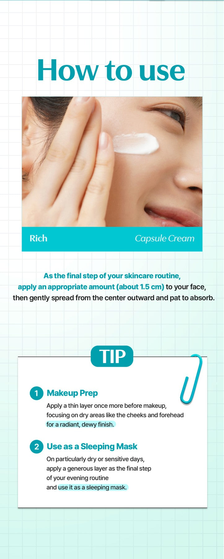 Rich Moist Barrier Capsule Cream how to use thumbnail