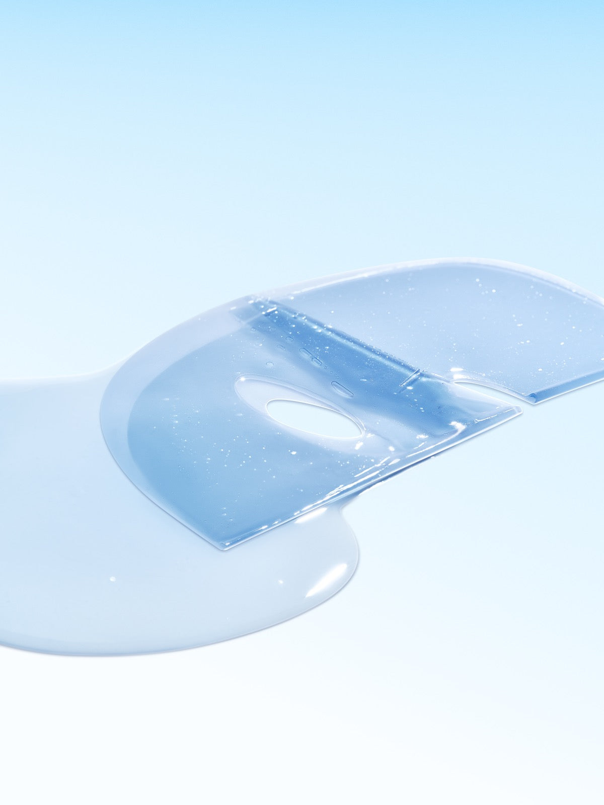 The gel texture of the Blue EGF Calming Gel Mask sheet