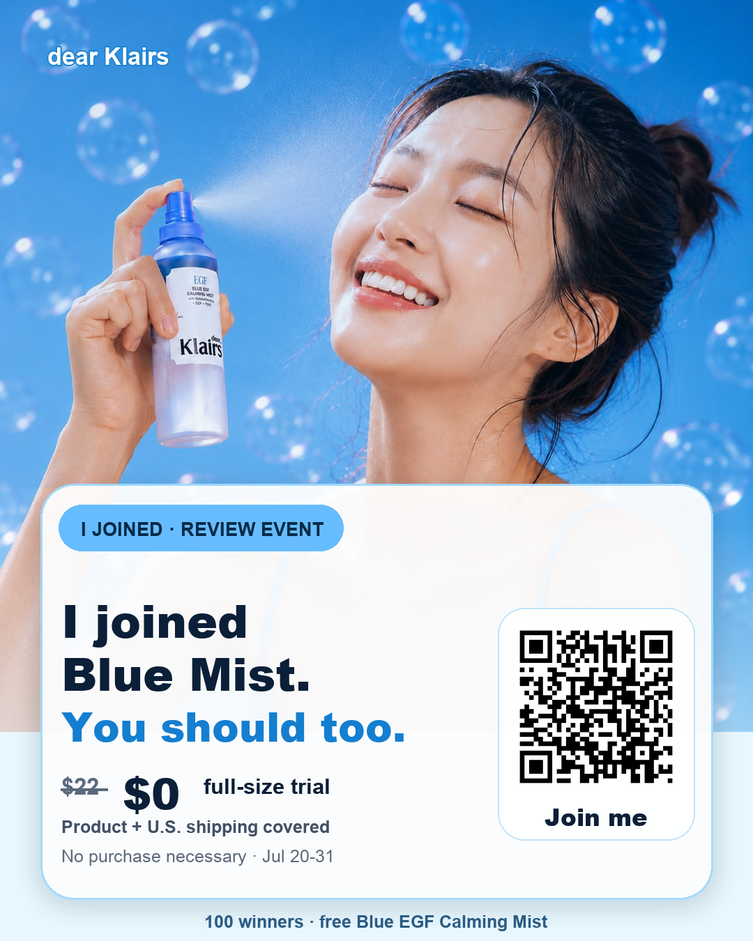 I joined the Blue Mist event social card
